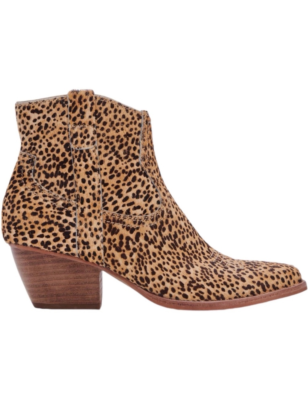 Dolce Vita Leopard Print Ankle Booties in Tan/Black - 9.5 - Picture 2 of 10